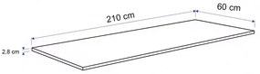 Konyhai munkalap 210 x 60 x 2,8 cm Sonoma tölgy