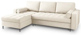 Santo világosbézs kinyitható sarokkanapé, bal oldali - Milo Casa