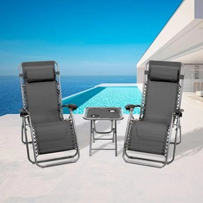 ATLANTIC relaxációs székekből + asztalból alló 3 részes szett