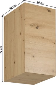 Felső szekrény, artisan tölgy, univerzális, LANGEN G40G