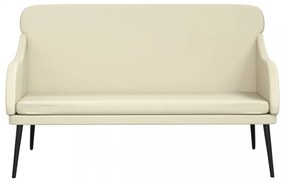 vidaXL krémszínű műbőr pad 110 x 76 x 80 cm