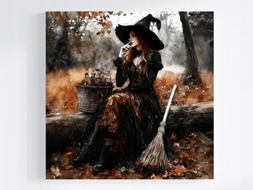Canvas Vászonkép Boszorkány Portré Boszorkány Kert Ősz 80x80