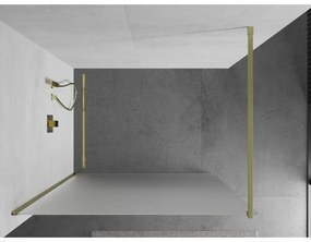Mexen Kioto, Walk-In zuhany paraván 90 x 200 cm, 8 mm-es matt üveg, arany matt profil, 800-090-101-55-30