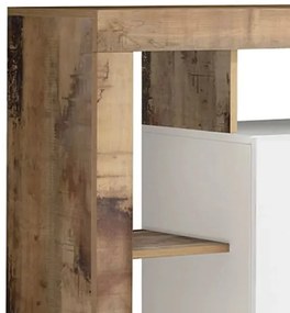 Komód LENOR fehér/barna