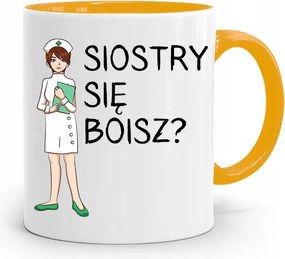 Sárga Bögre Nővér Ápolónő Ajándék Félsz A Nyomtatott Fotótól