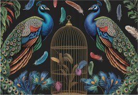 Divatos Flizelin Fali Tapéta Furnér Egzotikus Páva 152x104 Ragasztó