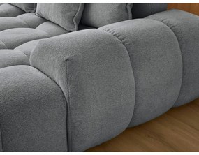 Sötétszürke zsenília kinyitható-tárolóhelyes sarokkanapé (bal oldali-U alakú) Everest – Bobochic Paris