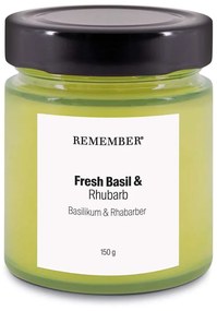 Illatos szójaviasz gyertya égési idő 35 ó Fresh Basil &amp; Rhubarb – Remember