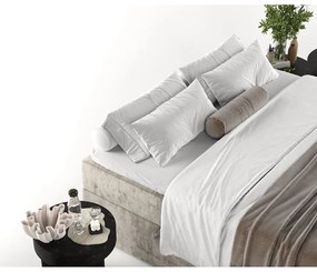 Világosbarna ágyneműtartós boxspring ágy 200x200 cm Yoko – Maison de Rêve