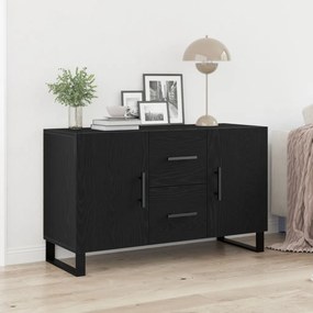 Oldalaszekrény Fekete Tölgy 100x36x60 cm Mérnöki Fa