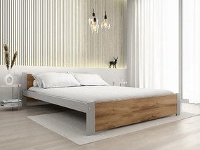 Ágy IKAROS 180 x 200 cm, tölgy artisan/szürke Ágyrács: Ágyrács nélkül, Matrac: Matrac nélkül