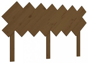 mézbarna tömör fenyőfa ágyfejtámla 141x3x80,5 cm