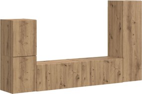 vidaXL TV szekrény garnitúra 4 pcs Artisan tölgy Faanyag