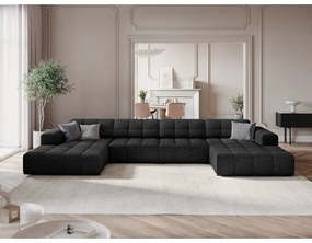 Antracitszürke sarokkanapé (U alakú) Chicago – Cosmopolitan Design