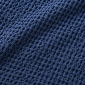 Sötétkék pamut takaró 150x200 cm Jaipur Chunky Waffle – Pineapple Elephant
