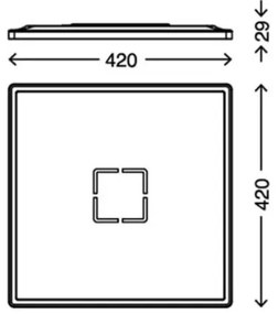 Briloner 3393-015 - LED Mennyezeti lámpa FREE LED/22W/230V 42x42 cm