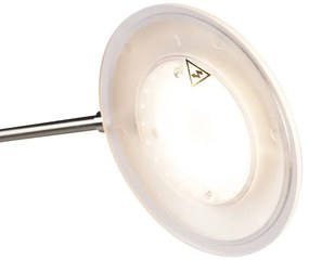 Acél állólámpa olvasókarral, LED-del és USB-porttal - Sevilla