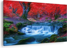 Kép Vízesés egy vörös erdőben (90x60 cm)