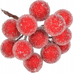 Alma csiszolt 20mm piros drót nád csokor 72db