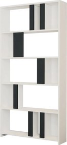 Lima könyvespolc, fehér-antracit, 90 cm
