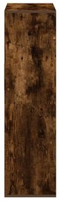könyvszekrény füstös tölgy 66x31x112 cm szerelt fa