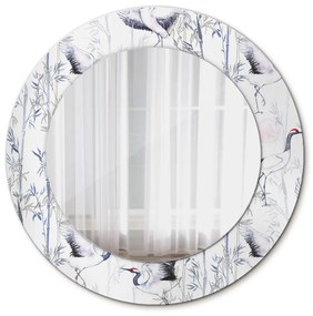 Kerek dísztükör Daruk madarak fi 50 cm
