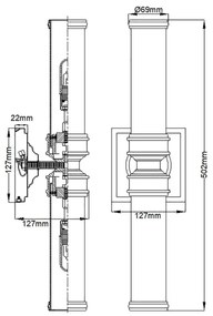 Elstead FE-PAYNE2-BATH -LED Fürdőszobai fali lámpa PAYNE 2xG9/3W/230V IP44