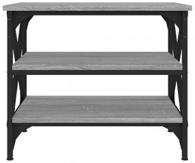 vidaXL szürke sonoma színű szerelt fa kisasztal 55x38x45 cm