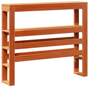 viaszbarna tömör fenyőfa fejtámla polcokkal 75 cm