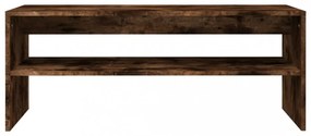 füstös tölgy színű szerelt fa dohányzóasztal 100 x 40 x 40 cm