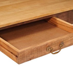 vidaXL Dohányzóasztal fiókkal Barna 110 x 55 x 40 cm Tömör Mangófát