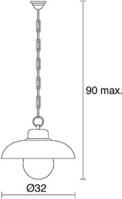 Novolux ANECY 670B-G05X1A-33 Függőlámpa 1x42W/E27 IP44