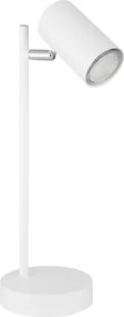 Globo 57910TW Asztali lámpa fém matt fehér. Ø:120, M:350, fényforrás nélkül 1xGU10 5W 230V, kábel hossza 1,5 méter.
