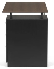 Irodai asztal 3218 OAK, fekete és tölgy