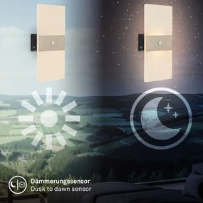 Briloner 3888012 - AURA tölthető fali LED-lámpa érzékelővel LED/2,5W/5V 1800 mAh matt