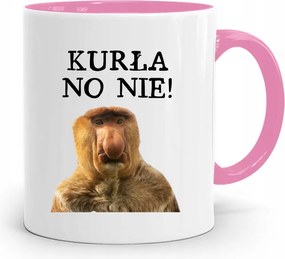 Bögre Rózsaszín Hordozó Janusz Tyúk No Nem Ajándék nyomott mintával fotóval