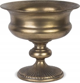 Virágcserép kaspó váza antikolt arany kehely virágokhoz