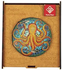 Puzzle, fa, A4, 100 darabos, PANTA PLAST Octopus (INP422000408)