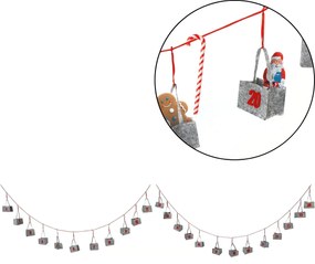Függő adventi naptár BAGLANDER 5 m, szürke