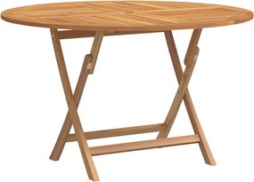 vidaXL tömör tíkfa összecsukható kerti asztal Ø 110 x 75 cm