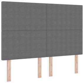 Box Spring Ágy Matraccal Világosszürke 160x200 cm Bársonyos Szövet