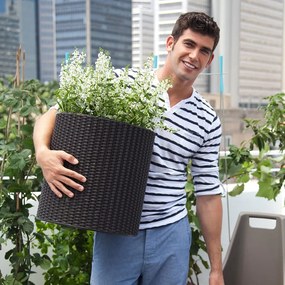 Keter Cylinder L 39 l virágcserép, antracit