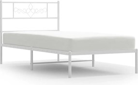 vidaXL fehér fém ágykeret fejtámlával 107x203 cm
