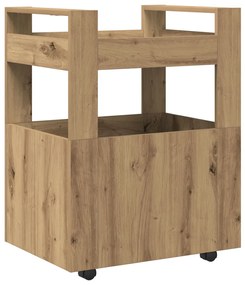 Konyhai Trolly Mesteri Tölgy 60x45x80 cm Mérnöki Fa