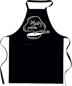 Fekete Kötény Nyomtatott Konyhai Mester Serpenyő férfi Apának ajándék
