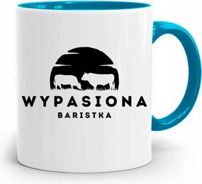 Barista Kávézó Bögre Kék nyomott mintával