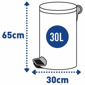 Alda Freedom Fresh 30 l pedálos szemetes, szürke, 30 l