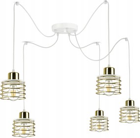 Függő lámpa Csillár Pók Glam Arany Króm Med