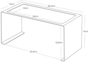 Fekete fém kiegészítő polc 30,5x14 cm Tower – YAMAZAKI