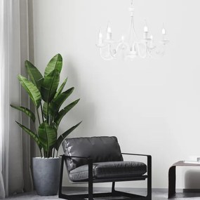 Csillár láncon DONATO 6xE14/40W/230V fehér